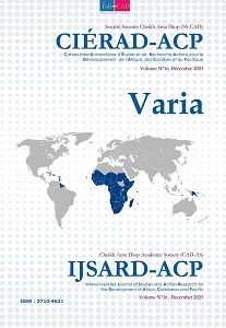  CIÉRAD-ACP, Volume N°16, Décembre 2023 